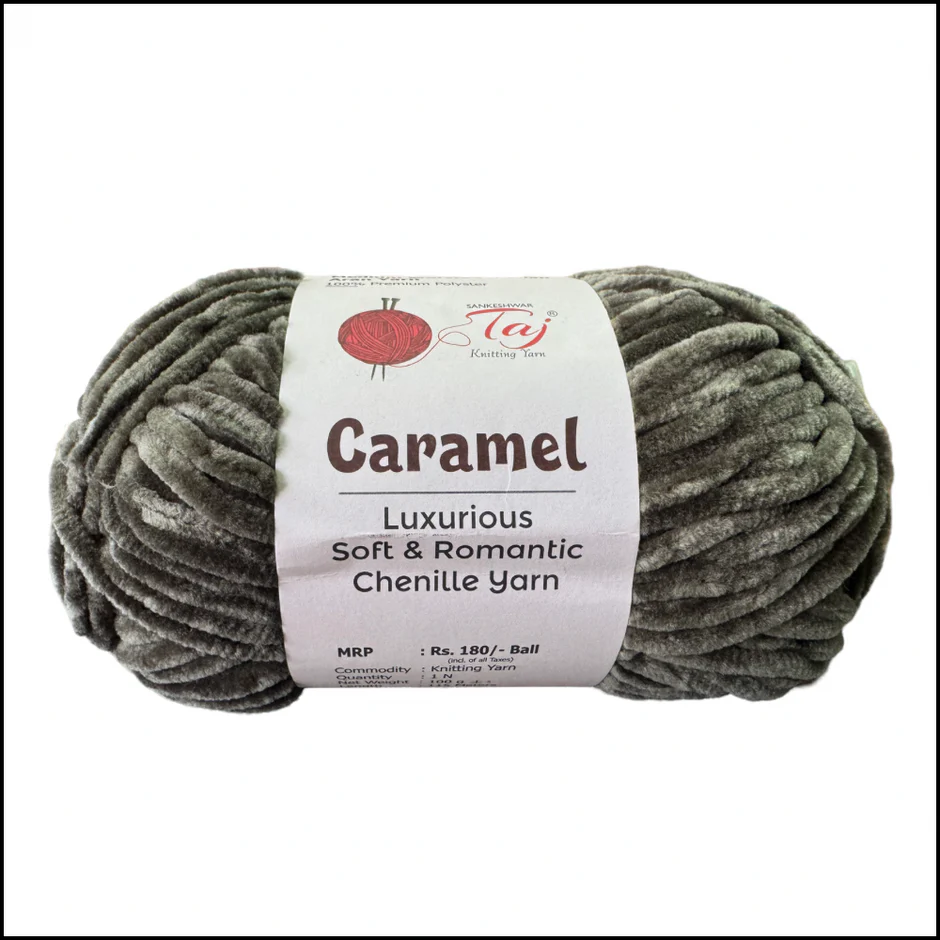 Taj Caramel Chenille Yarn view 3