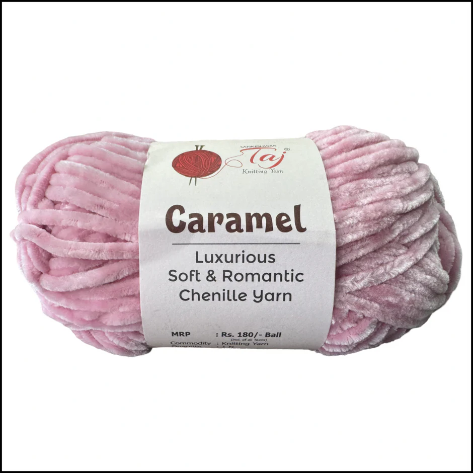 Taj Caramel Chenille Yarn view 4