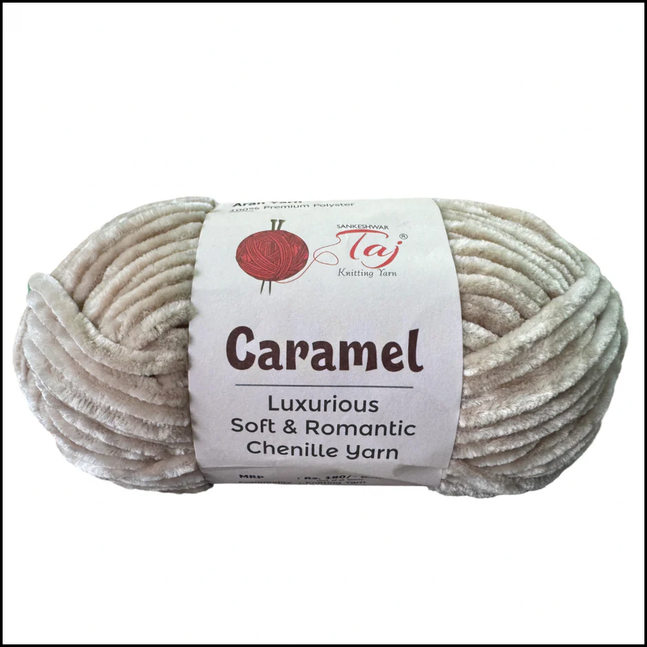 Taj Caramel Chenille Yarn view 17
