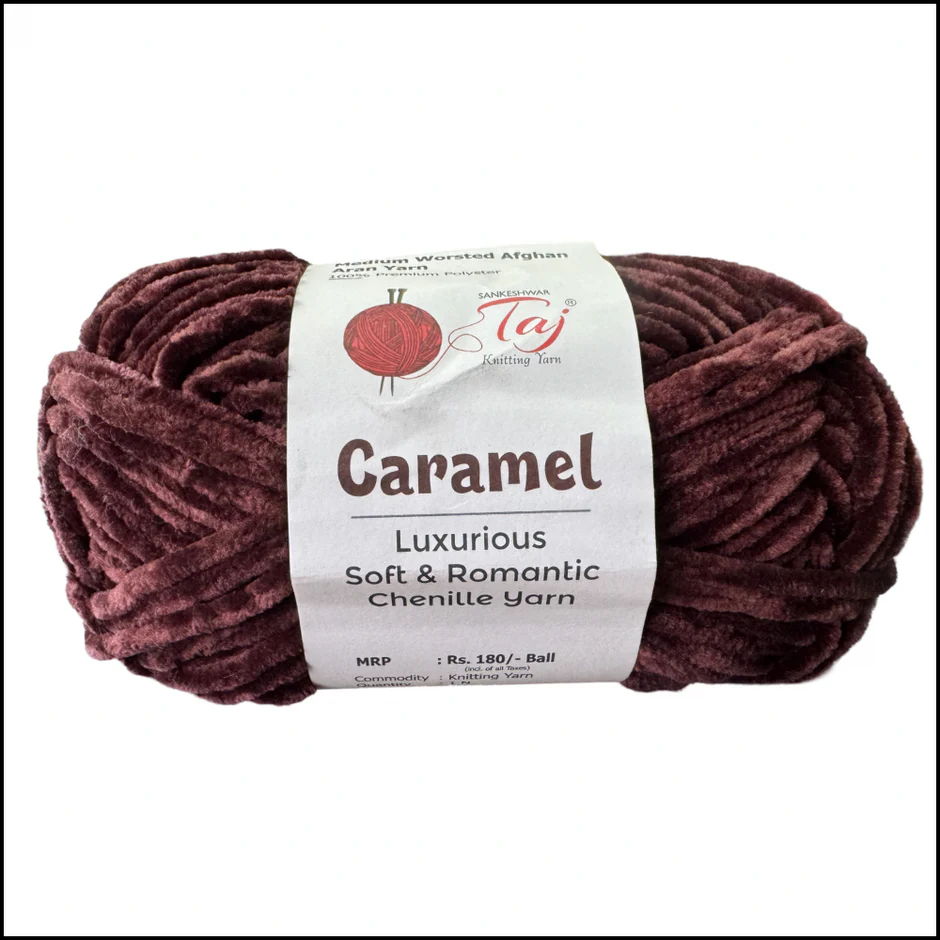 Taj Caramel Chenille Yarn view 14