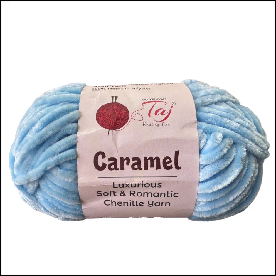 Taj Caramel Chenille Yarn view 2