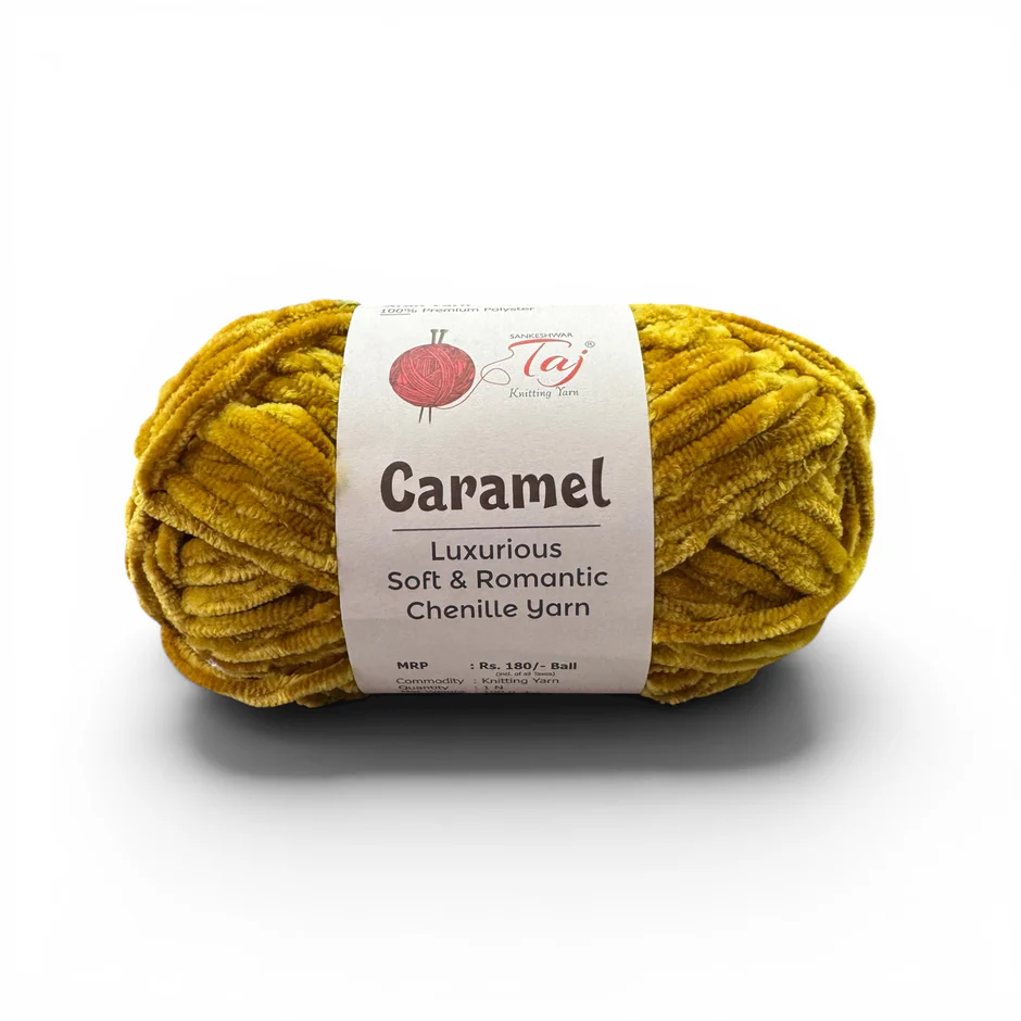 Taj Caramel Chenille Yarn view 28