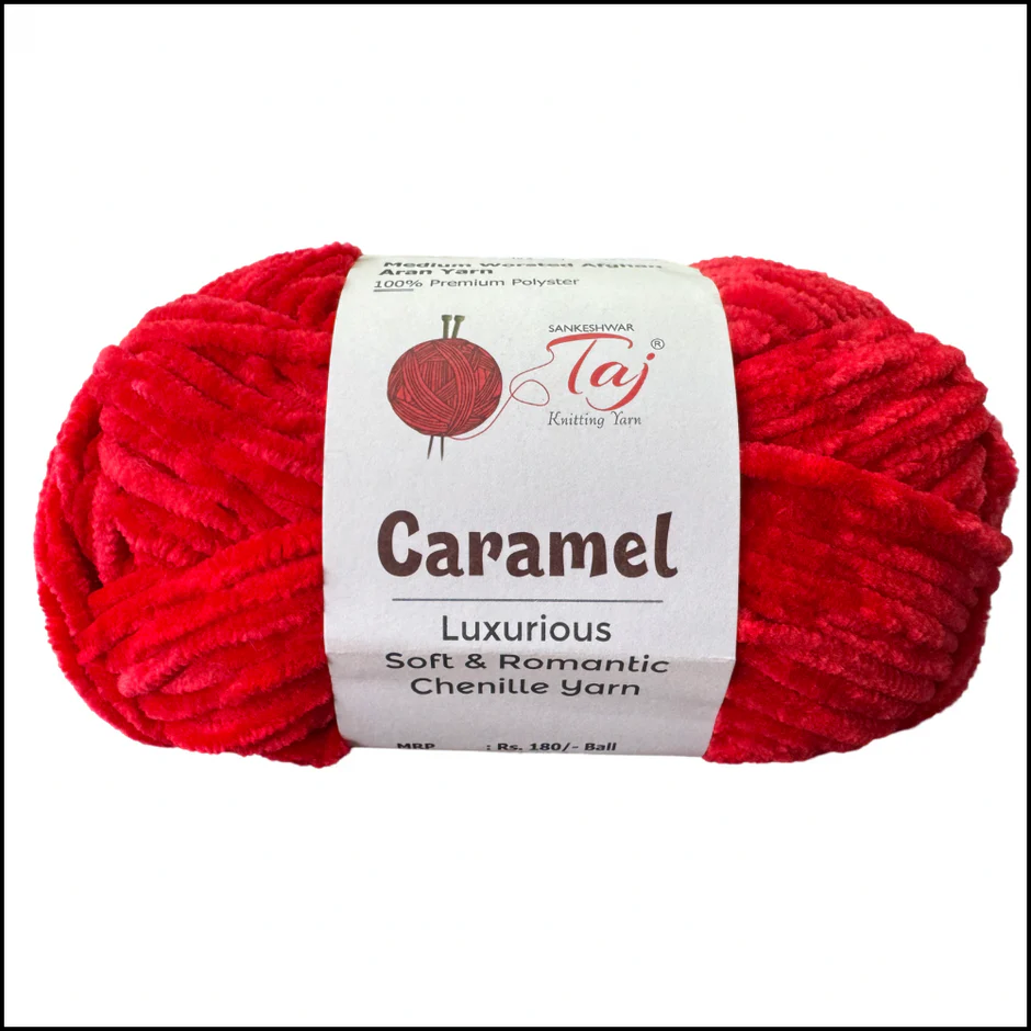 Taj Caramel Chenille Yarn view 5