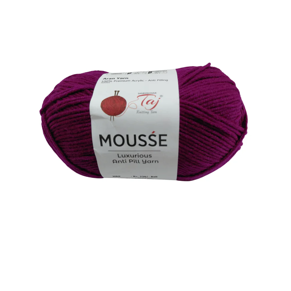 Taj Mousse Yarn – Ultra Soft Fluffy Lightweight Yarn for Knitting & Crochet view 3